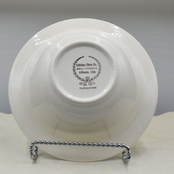 MCM Vintage Lifetime China Co Vegetable Bowl Magnolia Pattern - Picture 3 of 7